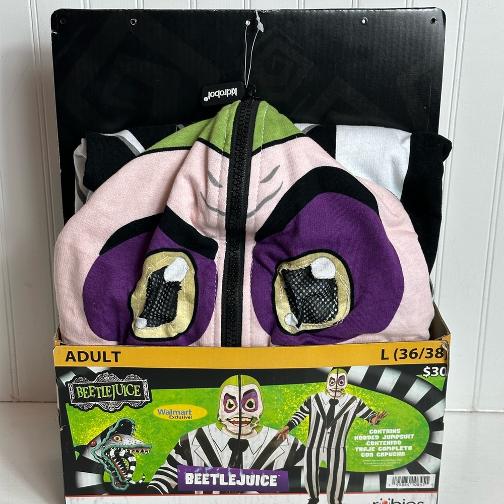 Rubie's Beetlejuice Adult Costume .. size large 36/38